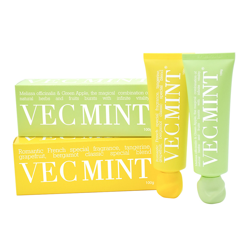 VECMINT 100 г зубной пасты: освободите оральную жизненную силу с помощью волшебных натуральных трав и фруктов (Melissa officinalis & Green Apple)