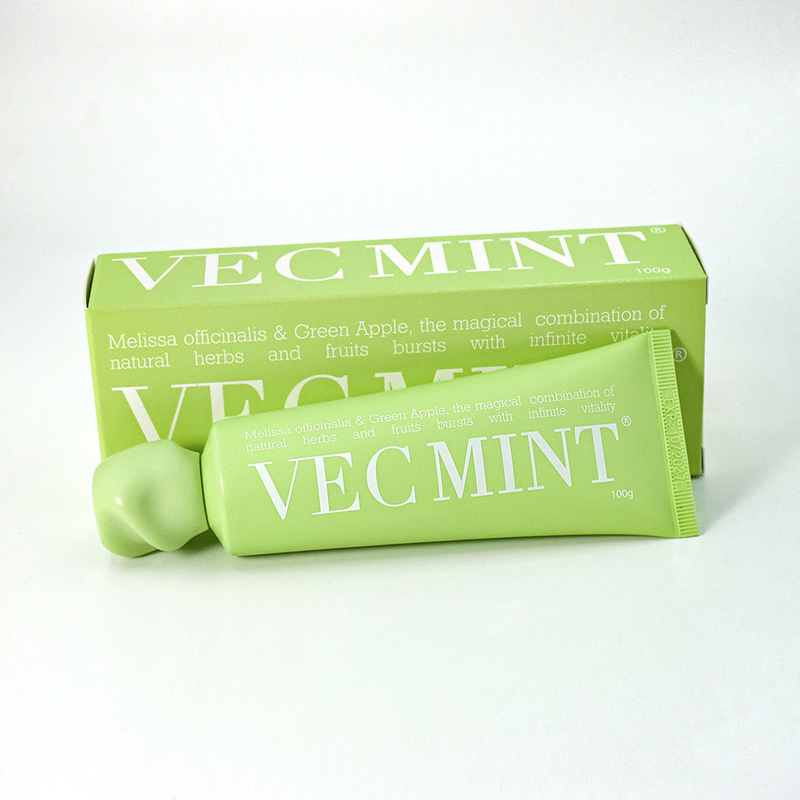 VECMINT 100 г зубной пасты: освободите оральную жизненную силу с помощью волшебных натуральных трав и фруктов (Melissa officinalis & Green Apple)