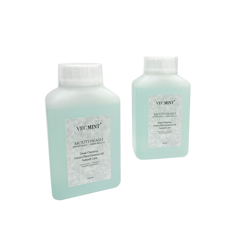 VECMINT Естественная полоска для полости рта - глубокая очистка Уход за полостью рта Смыть с роскошным растительным маслом для свежего дыхания 500 мл