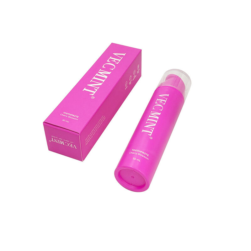VECMINT Cherry Blossom зубная паста 50 мл - дизайн бутылки для насоса Безфторидная паста для ухода за полостью рта для нежных зубов Чистая и свежая дыхание