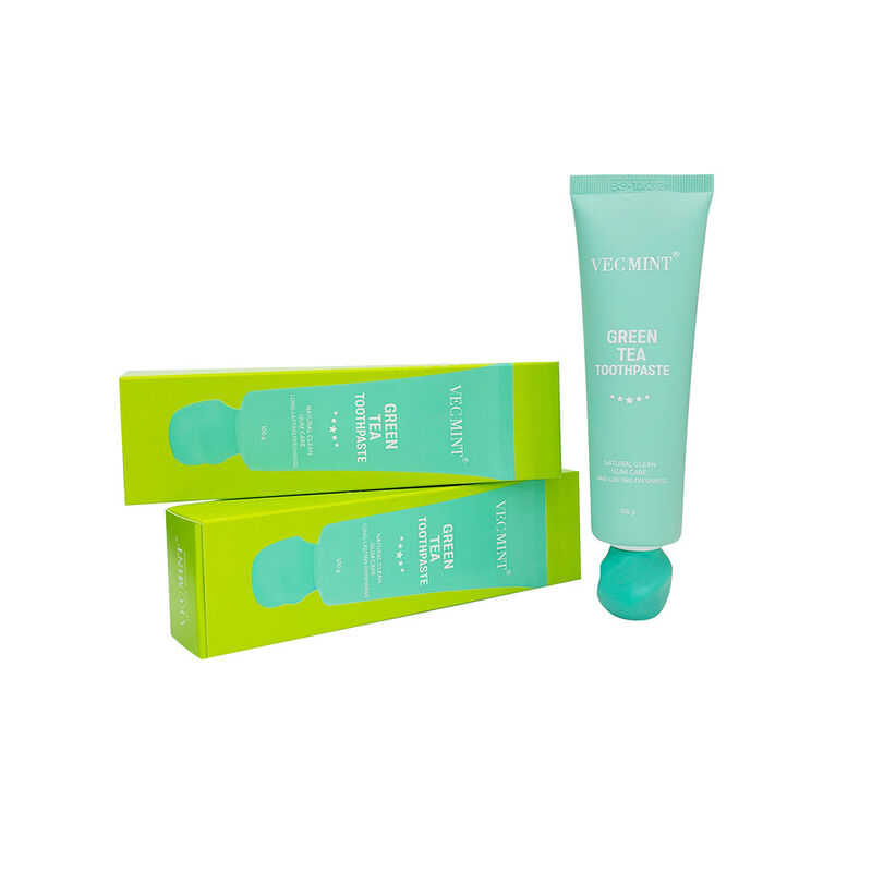 Долговечная целый день свежая зеленая чайная зубная паста VECMINT - 100% натуральные ингредиенты, натуральная чистая и расширенная свежесть Уход за полостью рта (100 г)