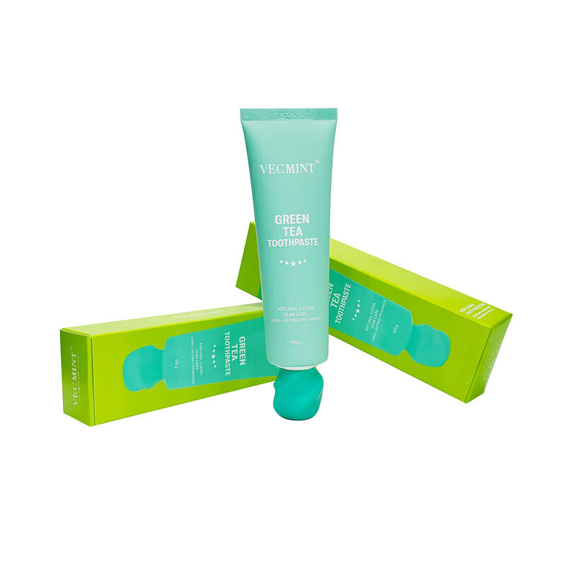 Долговечная целый день свежая зеленая чайная зубная паста VECMINT - 100% натуральные ингредиенты, натуральная чистая и расширенная свежесть Уход за полостью рта (100 г)
